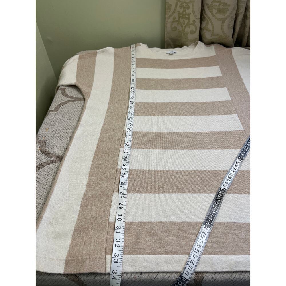 J. Jill striped neutral minimalist sweater tunic, size large Tall - Picture 7 of 10